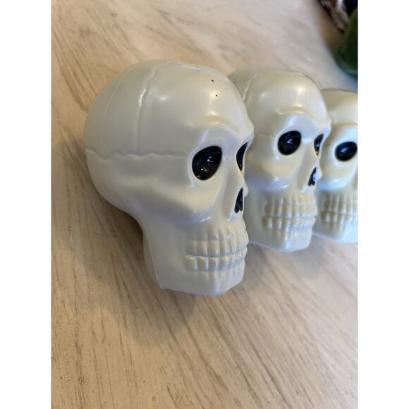 Vintage Halloween Blow Mold Light Covers 5” X 3.5” Inch skull head skelton Lot 3 - Picture 7 of 10